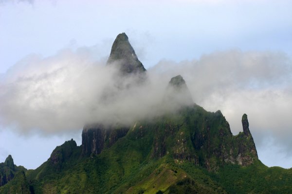 A rare sight to see them through the clouds.